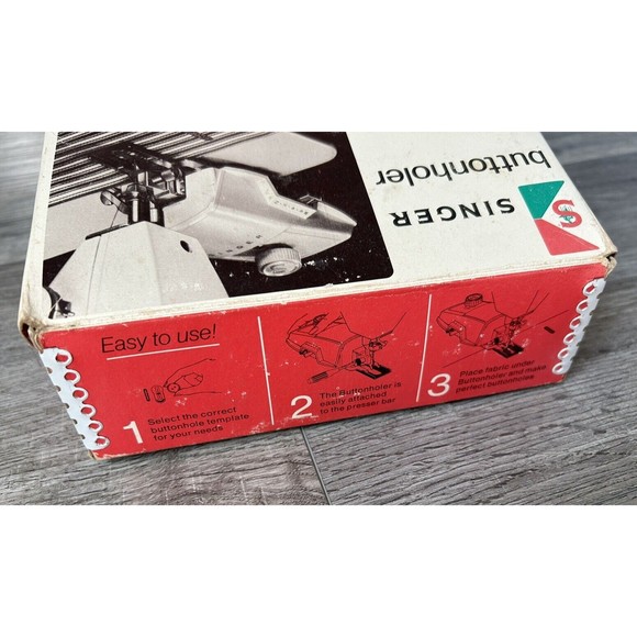 Vintage Singer Buttonholer Model 489500/489510 Complete Original Box + Manual - Picture 5 of 9